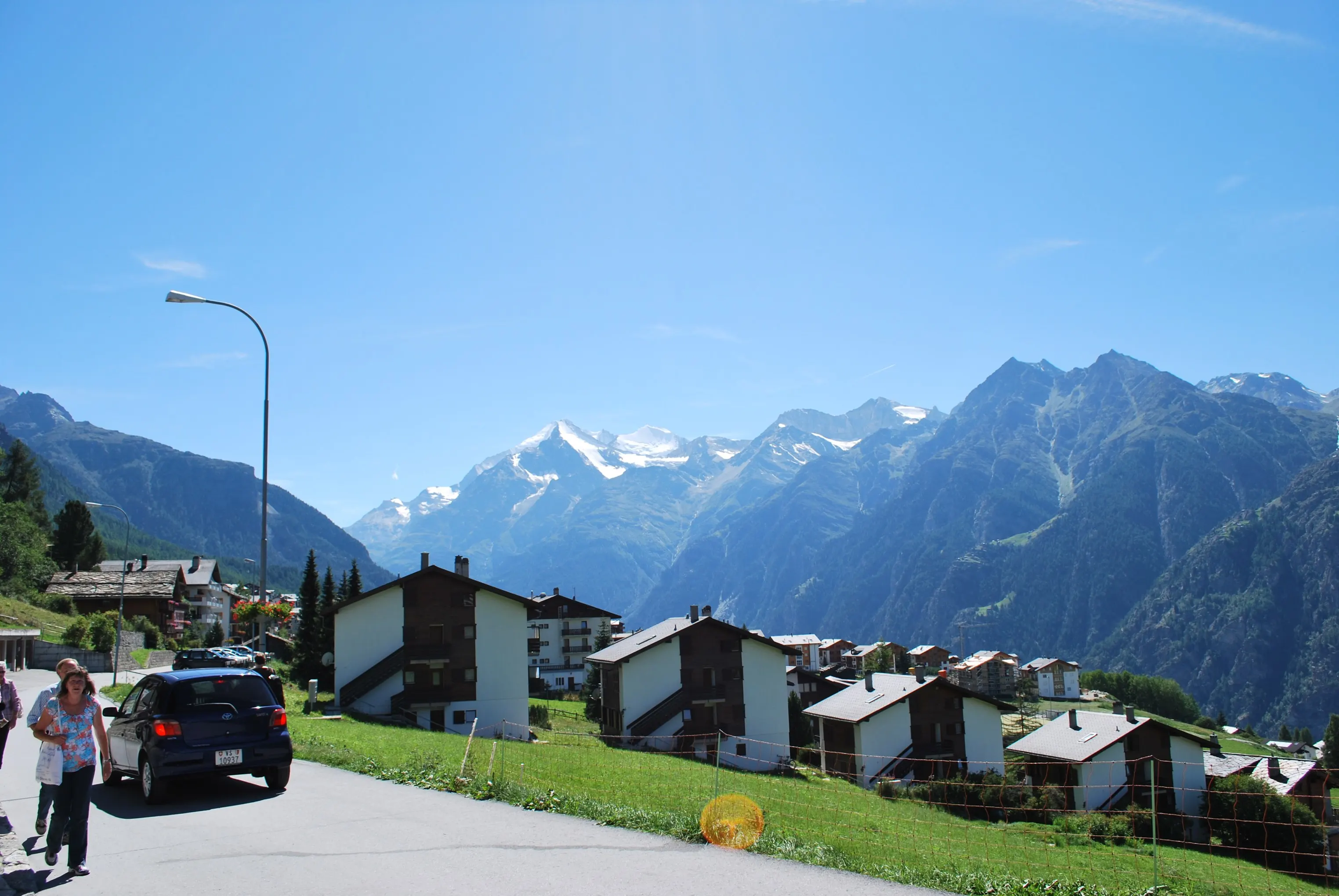 Bergpanorama Grächen, Wallis – Aussicht vom Chalet La Marmotte