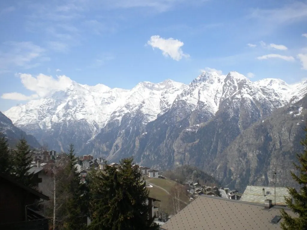 Bergpanorama Grächen, Wallis – Aussicht vom Chalet La Marmotte