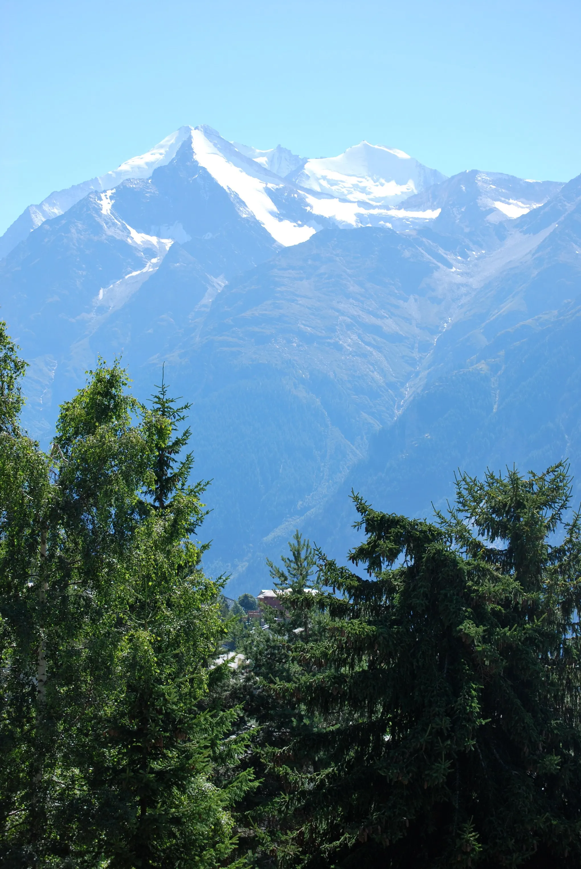 Bergpanorama Grächen, Wallis – Aussicht vom Chalet La Marmotte