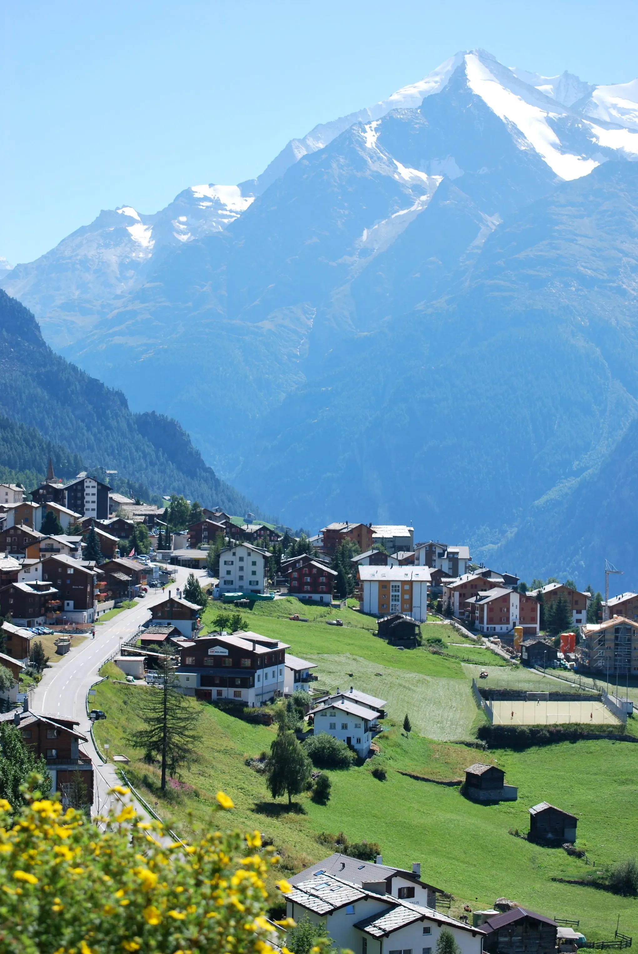 Bergpanorama Grächen, Wallis – Aussicht vom Chalet La Marmotte