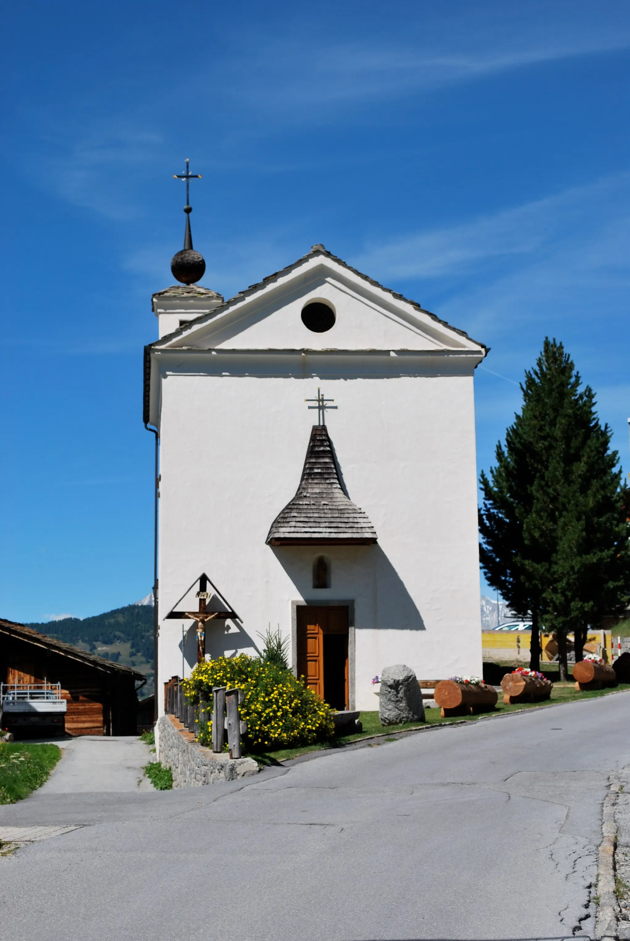 Bergpanorama Grächen, Wallis – Aussicht vom Chalet La Marmotte