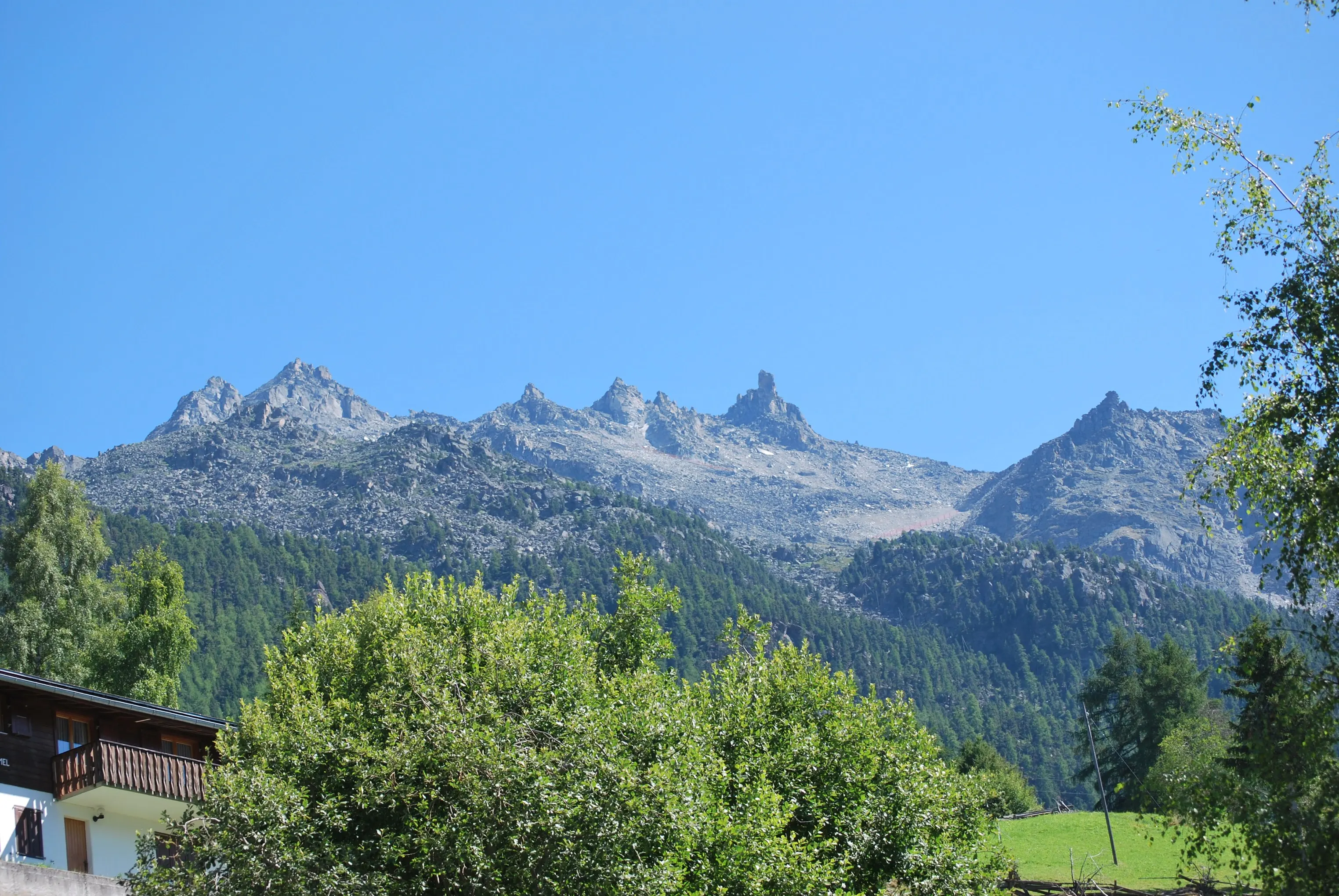Bergpanorama Grächen, Wallis – Aussicht vom Chalet La Marmotte