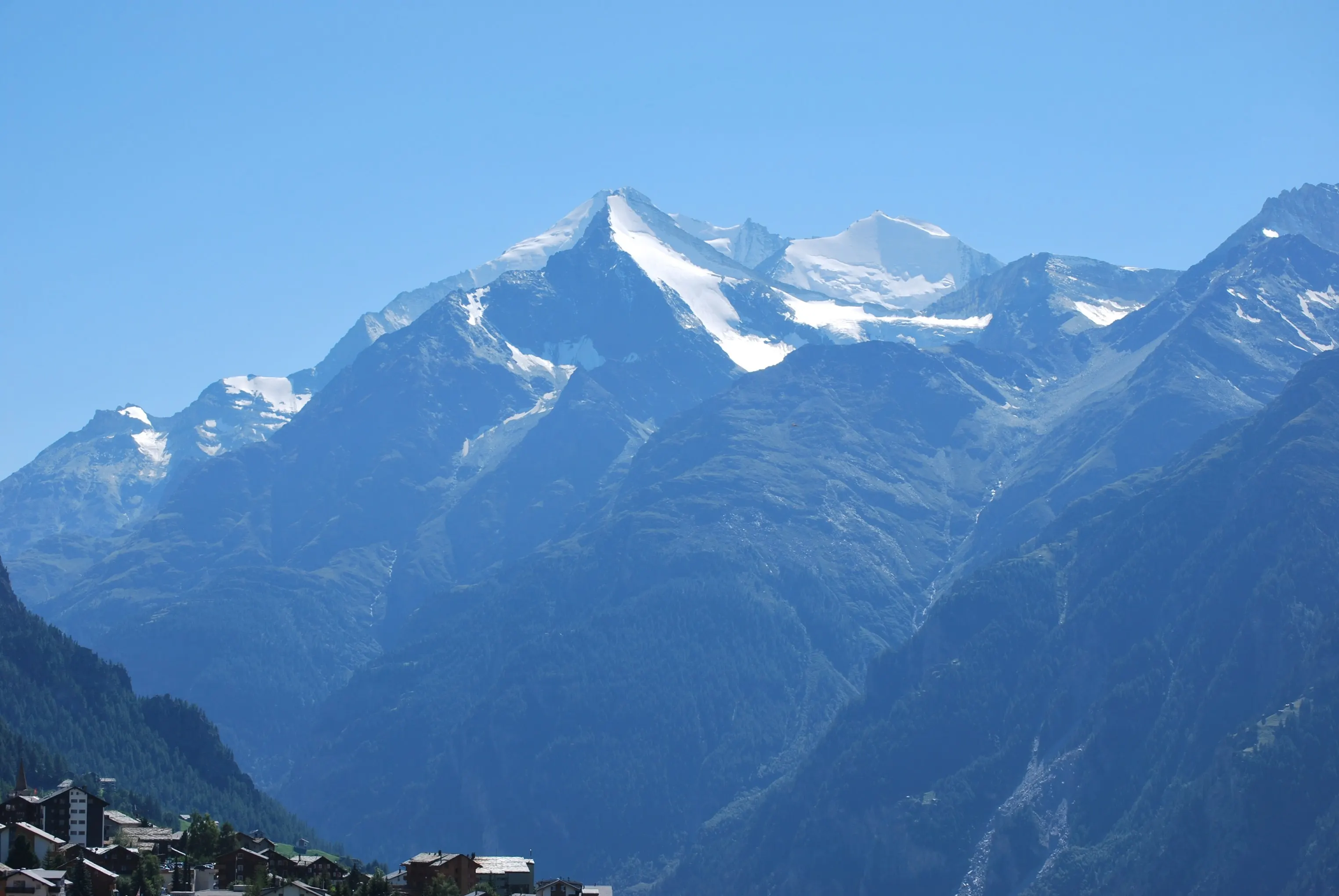 Bergpanorama Grächen, Wallis – Aussicht vom Chalet La Marmotte